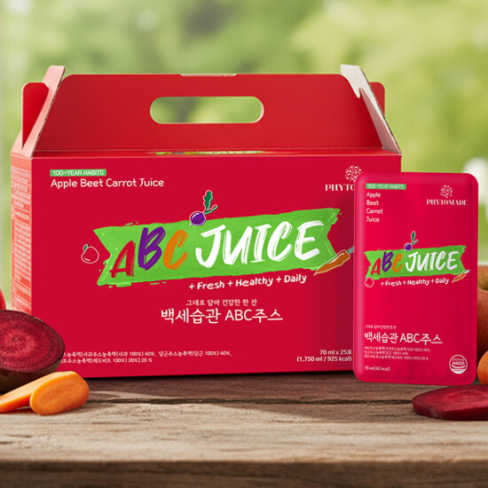 [삼육식품]파이토메이드 백세습관 ABC주스 70ml 25포,1세트