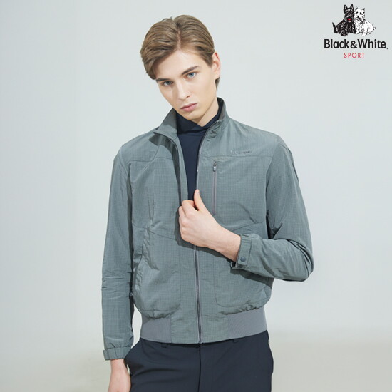 마스터스통상㈜ 블랙엔화이트 남성 립 나일론 안감 자켓 1106GAWN_GREY
