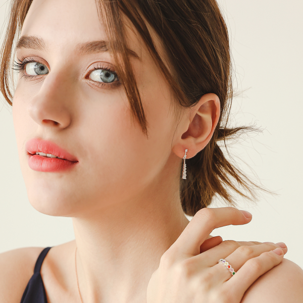 (주)밀튼스텔리 / (주)밀튼스텔리 밀튼스텔리 [밀튼스텔리][밀튼스텔리/실버925] [오연서착용] Idyllic Rabia 925 Silver Earring 귀걸이 핸드메이드선물포장 쇼핑백