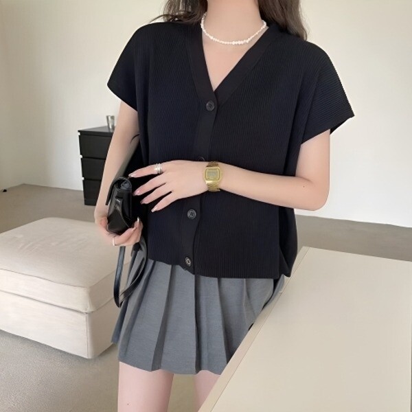 당사협력업체 / 당사협력업체 기타 [브이와이][VY] 여자 여름 페미닌 반팔 가디건_WJK21665_17856349_588847