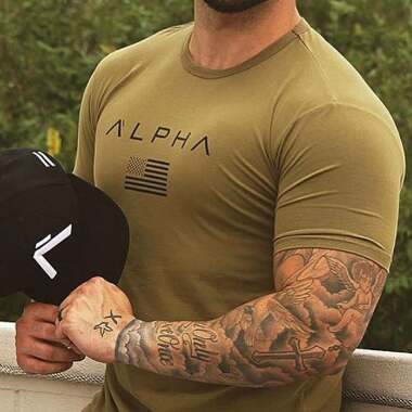 男性 Tシャツ スポーツ Tシャツ スポーツウェア ヘルスデイリー 衣類トップス