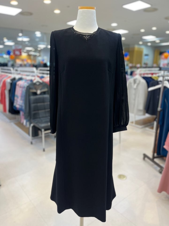 벨리시앙 (패플) [벨리시앙]소매 시스루 A라인 원피스 OP3102