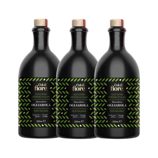 [콜디 피오레]col di fiore 오그리아롤라 엑스트라버진 올리브오일 500ml, 3병