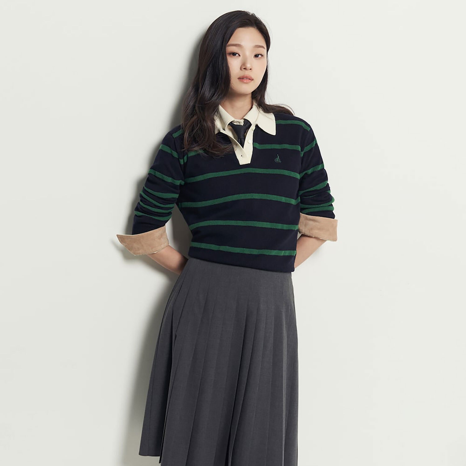 빈폴레이디스(상반기) 럭비 스트라이프 풀오버  네이비 BF5951C07R