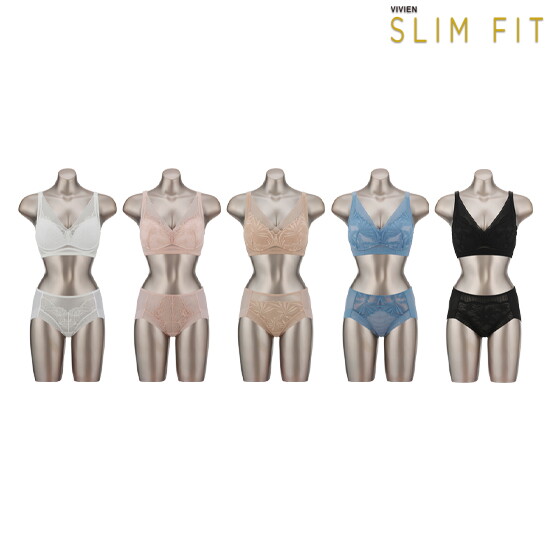 [비비안 슬림핏]●26SS 비비안 SLIMFIT NEW 아쿠아큐브 브라팬티 5세트(C)