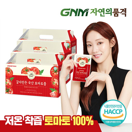 GNM자연의품격 GNM자연의품격 갈아만든 국산 100% 토마토즙 3박스 / 저온착즙 완숙 토마토 주스