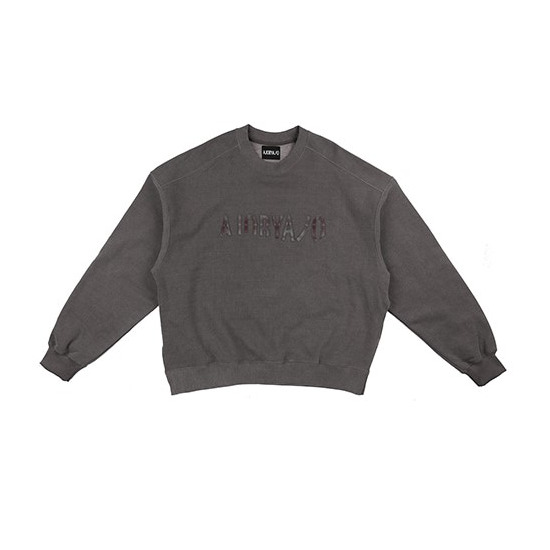 Oversized Slit Sweat Shirt - Grey