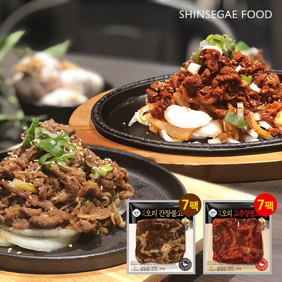 [신세계푸드(SHINSEGAE FOOD)][무항생제]1등급 바짝오리불고기 총 14팩(간장맛7팩+고추장맛7팩)