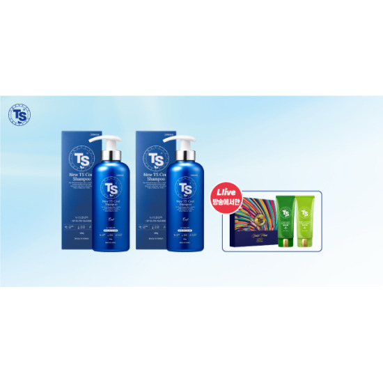 [엘라이브 전용 구성] 뉴TS쿨 샴푸 500g*2개 + 여행용 키트