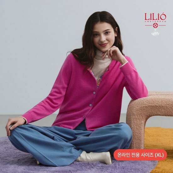 [릴리오] 온라인 단독 사이즈 by 오일릴리 26FW 에센셜 캐시미어 가디건