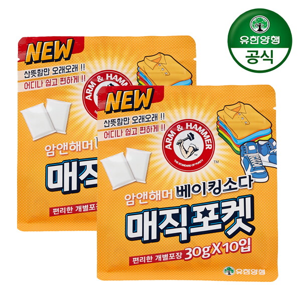 Church & Dwight 암앤해머 [유한양행] 암앤해머 부직포 베이킹소다 탈취제 30g (10입) x 2개
