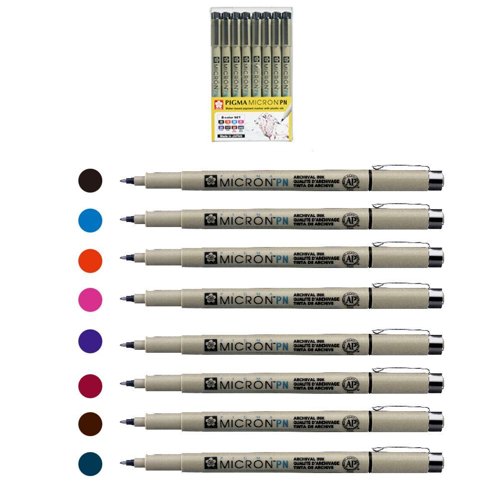 지오벤처스 중성펜 8색 마이크론 사쿠라 PN세트 피그마