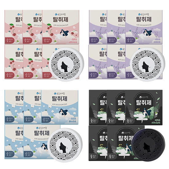 [욕실의여왕][더블] 욕실의여왕 탈취제 22개 (블랙체리 6개 + 라벤더 6개 + 클린코튼 5개 + 아그노숲 5개)