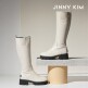 [지니킴(슈즈)]리얼레더 Stitch high 스티치하이 롱부츠 4cm