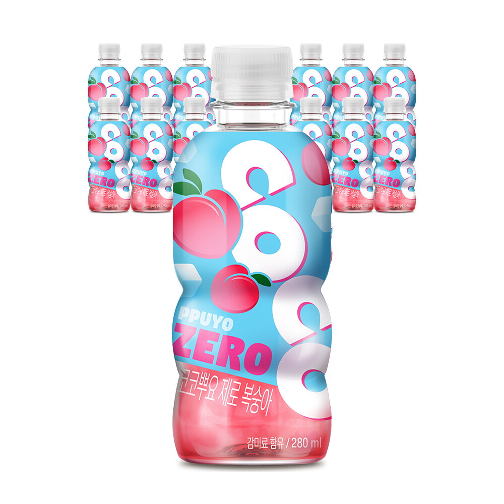 팔도 팔도 팔도 코코뿌요 제로 복숭아 280ml 12입 / 나타드코코 음료