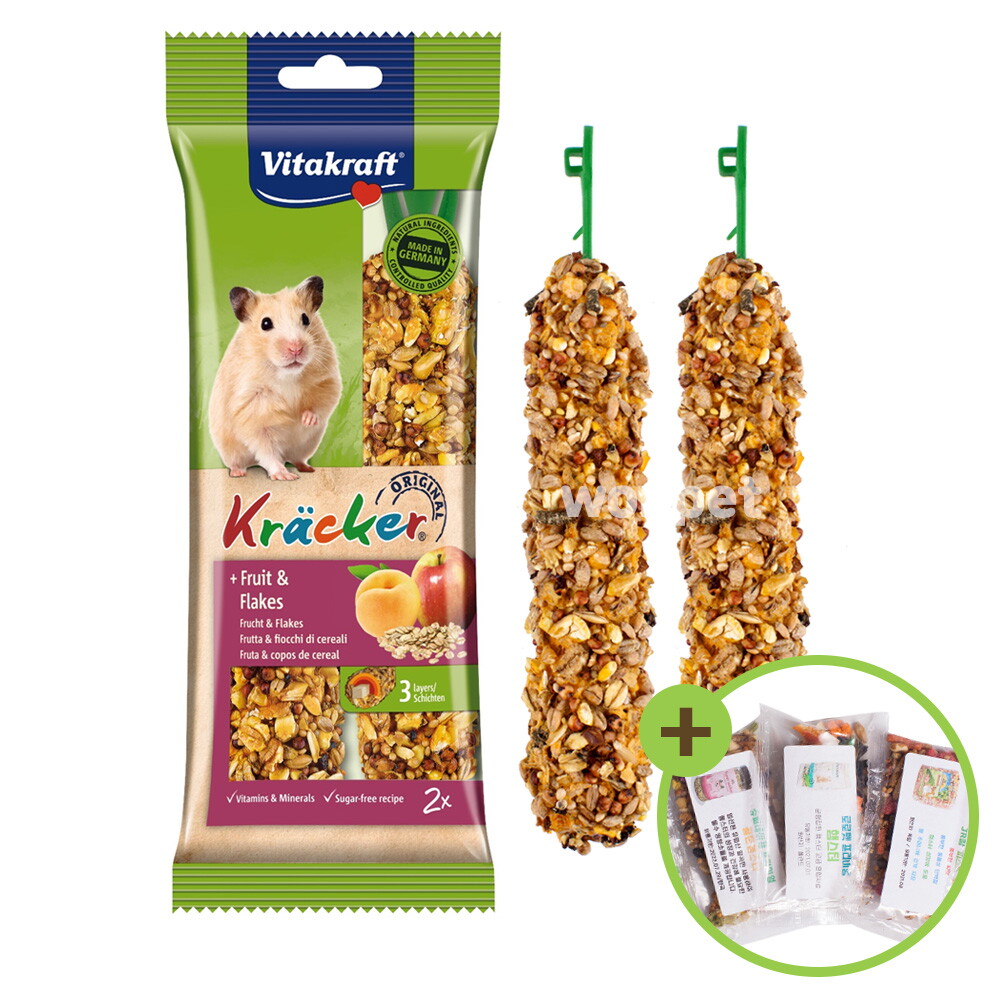 올펫몰 비타크래프트 과일 시리얼 크래커 햄스터 영양바 112g