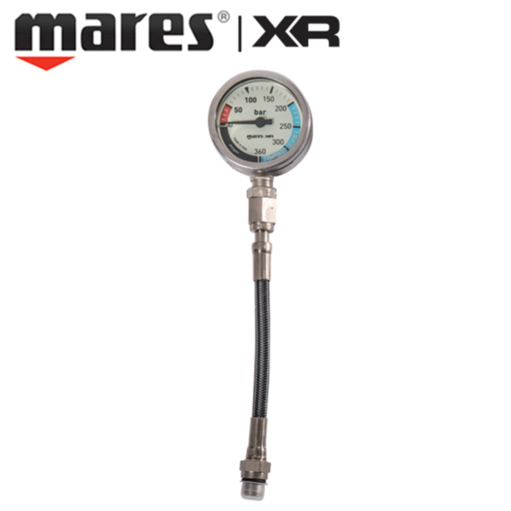 마레스 마레스 XR 스킨 스쿠버 다이빙 싱글 게이지 잔압계 SPG 52 15cm 마이플렉스 (산소세정)
