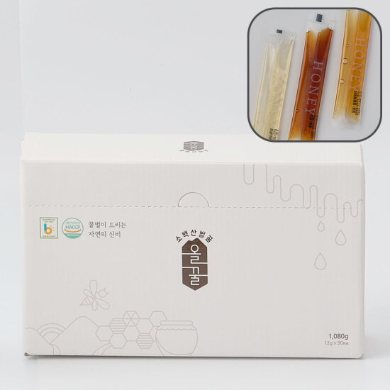 [알뜰총각][알뜰총각] 영주 산지직송 소백산올꿀 100% 천연 스틱세트 3종 90개입(아카시아,밤나무,야생화 각 30개)