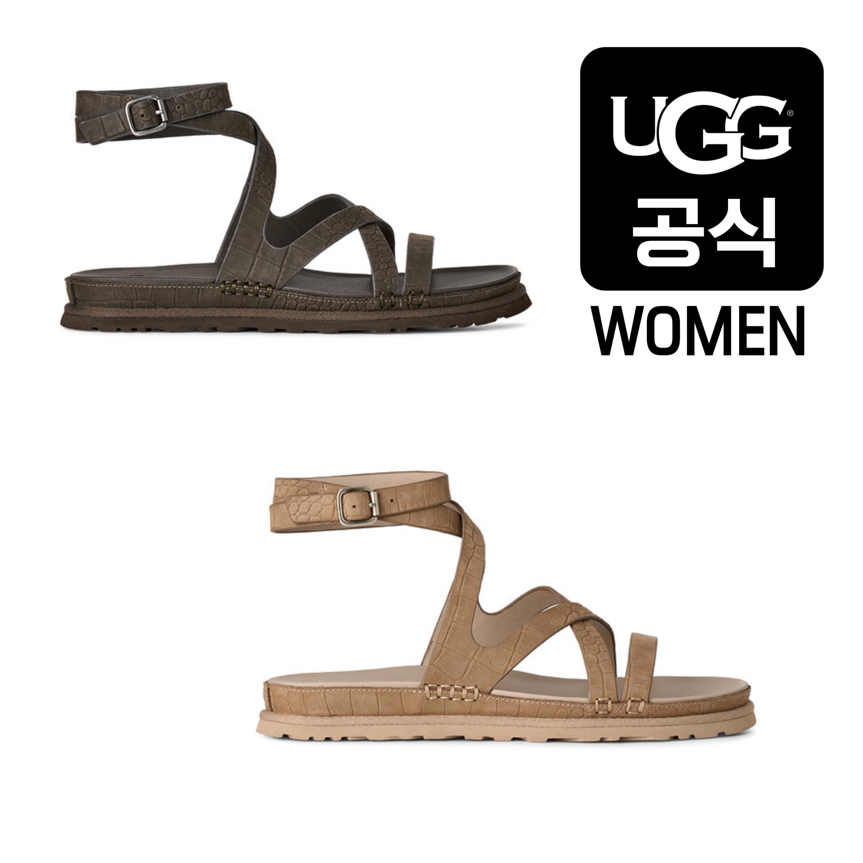 상세참조 어그(프리미엄) (WOMEN)26SS 골든게이즈 엠보스드 앵클 랩 2종 16661055231666105524