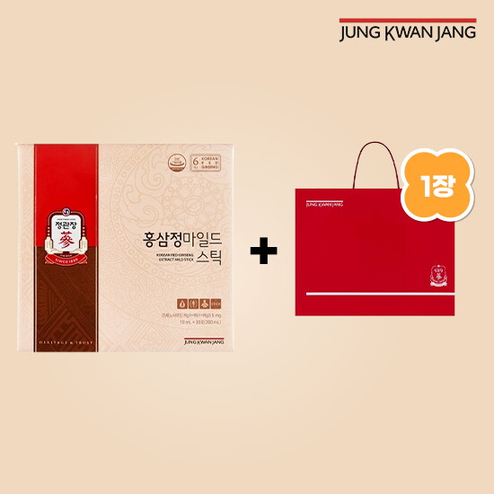 [정관장][빠른배송] 정관장 홍삼정 마일드스틱 (10ml x 30포) 1박스 + 쇼핑백 1장 (소비기한 : 2026.07.30 이후)