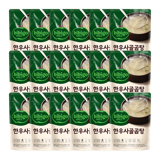 [비비고][CJ제일제당] 비비고 한우사골곰탕 500G 18입 (1박스)