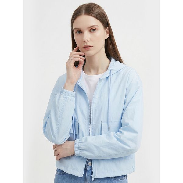 마미스클로젯 [하프클럽/샵앤]여성 방수원단 윈드 투웨이 집업 바람막이 후드 점퍼 NARU-WJP-21176-소라