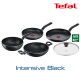 [테팔]★방송에서만 SALE★ 인텐시브 블랙 프라이팬 세트 (24팬+24볶음팬+28팬+28양수웍+28유리뚜껑)