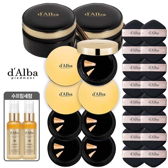 [더블] 노블 그라인딩 커버 팩트 더블 패키지★(본품 4개 + 리필 4개 + 세럼 50ml 2병+미니백)