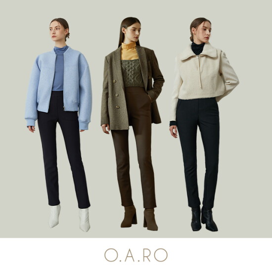 [오아로]오아로 24FW 보아퍼 슬림핏밴딩 팬츠 3종 