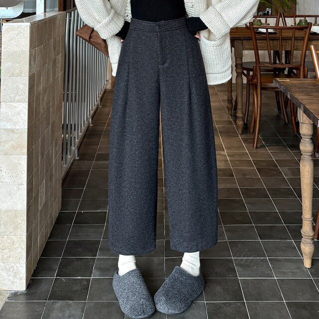 핑크엘리제 [핑크엘리제]겨울 두툼 따뜻 포근무드 루즈핏 캐리미언팬츠