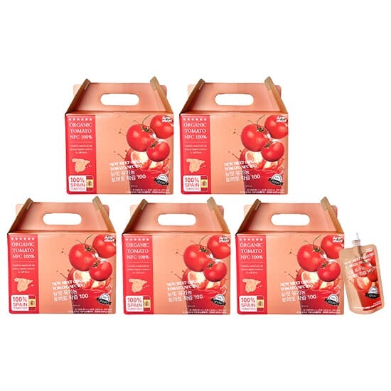 [뉴밋][5박스] 뉴밋 유기농 토마토 착즙 100 (80ml x 20포 x 5박스)