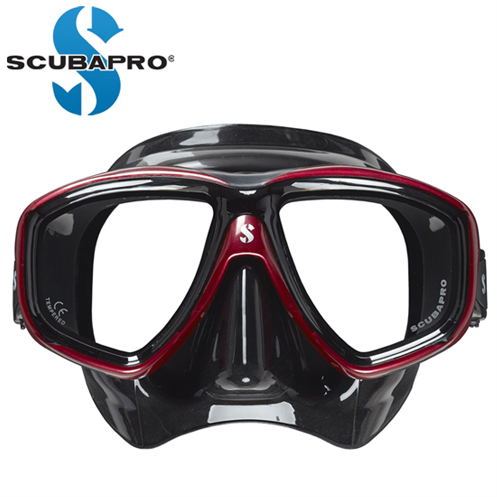 스쿠바프로 스쿠버프로 스킨 스쿠버 다이빙 마스크 플럭스 트윈 메탈릭 레드
