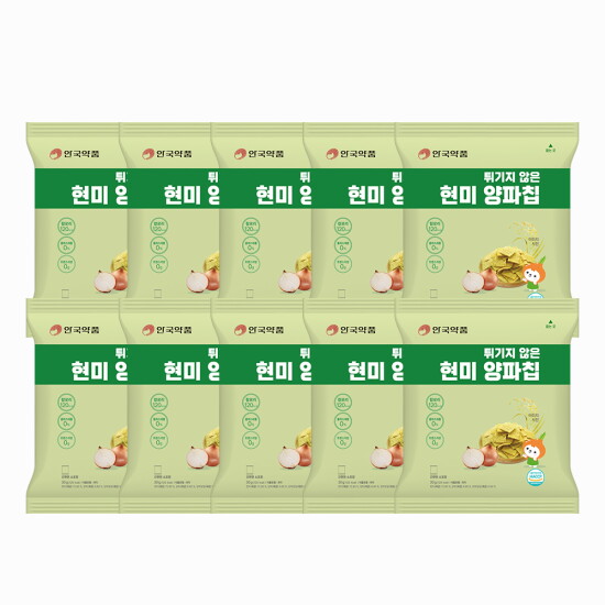 [안국약품][안국약품 건강스낵]안국약품 튀기지 않은 현미 양파칩 10봉지