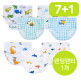 [오가닉맘(ORGANICMOM)][7+1]오가닉맘 팬티  남아 여아 아동 삼각팬티 요일팬티 7종세트 1종 랜덤(총 8장)