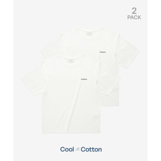 남녀공용 쿨 코튼 2-PACK 티셔츠 CO2602STE1