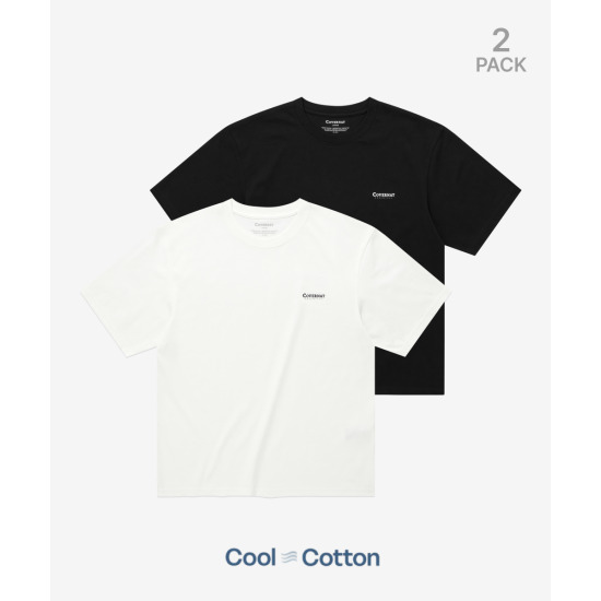 남녀공용 쿨 코튼 2-PACK 티셔츠 CO2602STE1