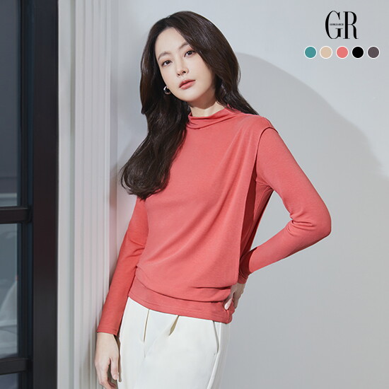 (주)디자인리프 조르쥬레쉬 [최초가 69,000원]모크넥 모달 티블라우스 5종