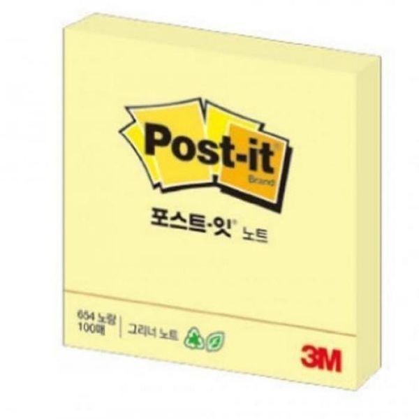 주식회사 셀러허브_레이틀리 셀러허브(하프클럽) [하프클럽/셀러허브_여성트랜드패션]노트 포스트잇 노랑 3M 654 90매(76x76mm)