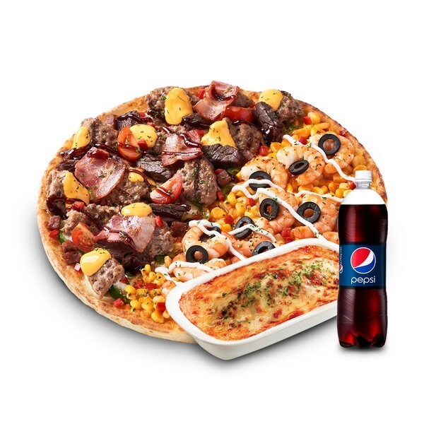 미스터피자 (미스터피자) 햄벅한새우M+오븐스파게티+콜라1.25