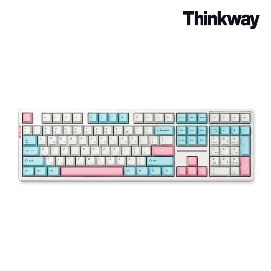 [씽크웨이]씽크웨이 토체프 101 108키 기계식 유무선 키보드 코튼캔디 위스테리아 드림축