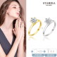 [스타다이아]18K GOLD 1.2캐럿 반지 + 테니스 팔찌 + 테니스 목걸이 + 진주 목걸이 귀걸이 세트