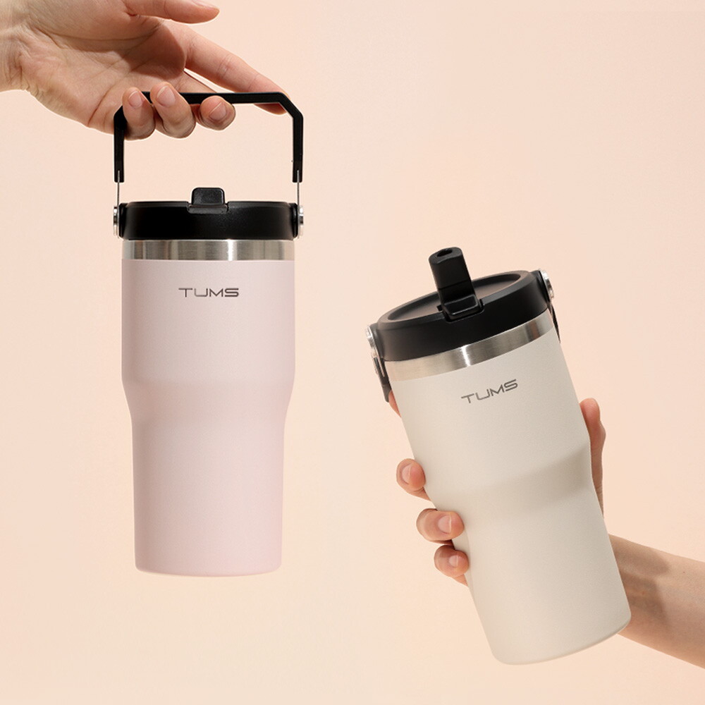 텀스 [1+1] 텀스 마인 핸들 진공 스텐텀블러 620ml