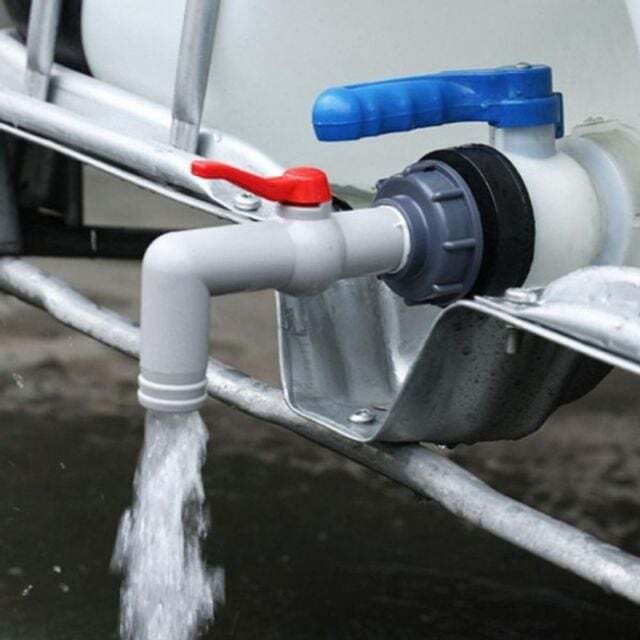 지오벤처스 도트통 대형물통 16 사각통 물탱크 농약통 1톤 볼밸브