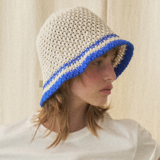 [벤시몽][24SS] STRIPE BUCKET HAT - BLUE