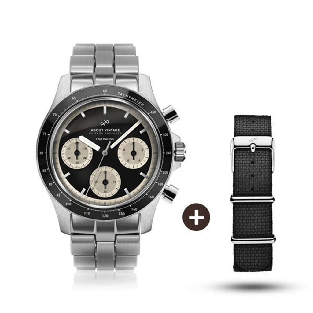 에이브이86 AV86 스코브 안데르센 시계 메탈 1960 BW 블랙 화이트