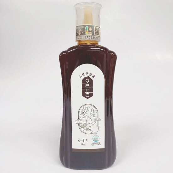[알뜰총각][알뜰총각][1kg] 영주 산지직송 소백산올꿀 100% 천연 밤나무벌꿀 1kg