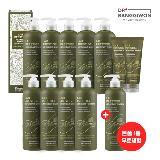 [더블] 랩프레스티지 안티옥시던트 항산화 탈모샴푸 500ml*10개 + 100ml*2개