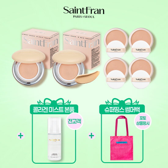 [세인트프랑][더블구성 패키지]스킨 트리트먼트 피치 본품 2개+리필 4개+[전고객]콜라겐미스트