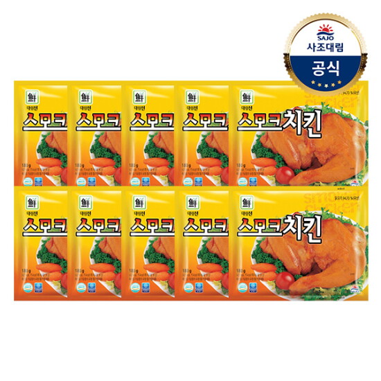 [사조대림][대림냉장] 스모크치킨 180g x10팩 /훈제/치킨/닭다리