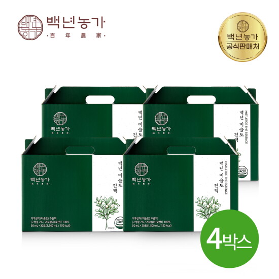 [백년농가][백년농가]백년 미슬토 진액 겨우살이 곡기생 미슬토렉틴 (50mL x 30포 x 4박스)